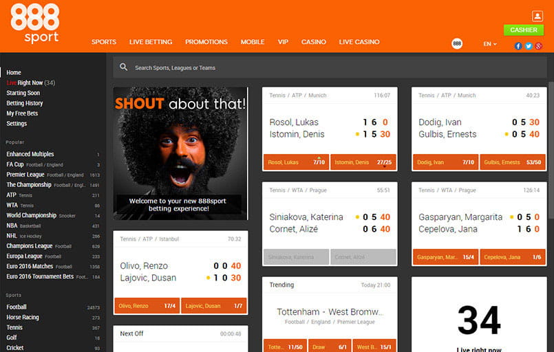 888sportのウェブサイト